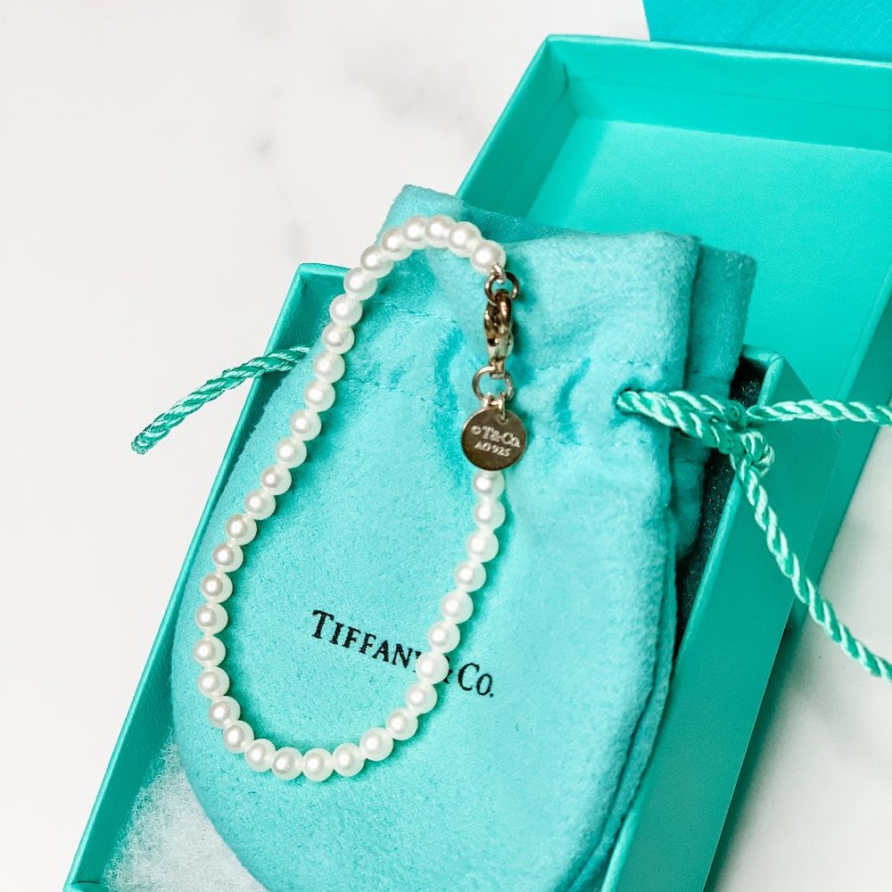 Tiffany & Co Pearl Bracelet, Sterling Silver